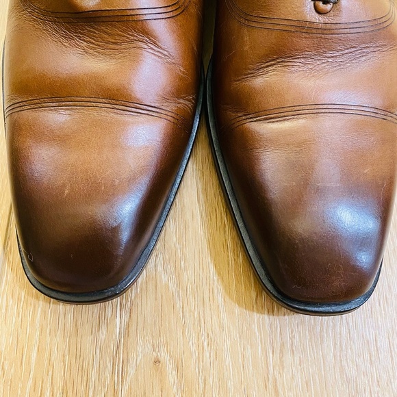 Massimo Matteo Firenze Dress Shoes Brown Leather Oxford Italy Office Work Size 9 main image 4